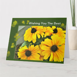 Gult Black Eyed Susan Blooms Card Kort