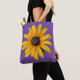 Gult Black-Eyed Susan Flower Photo Lila Tygkasse