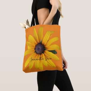 Gult Black-Eyed Susan Flower Photo Orange Tygkasse