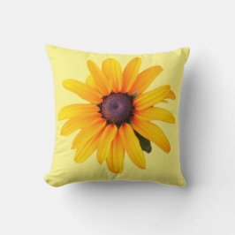 Gult Black-Eyed Susan Flower Vår, sommarpipa Kudde