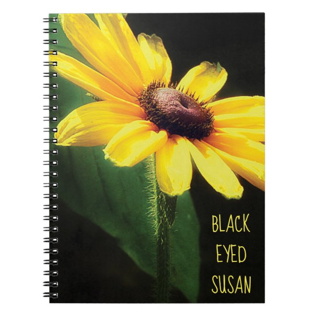Gult Black Eyed Susan Photograph Anteckningsbok (Framsidan)