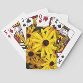Gult Black Eyed Susans Blommigt Spelkort