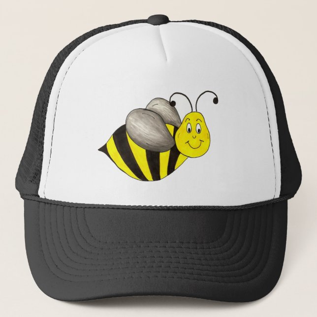 Gult Black Humla Bumblebee Insekt Buzz Keps (Framsida)