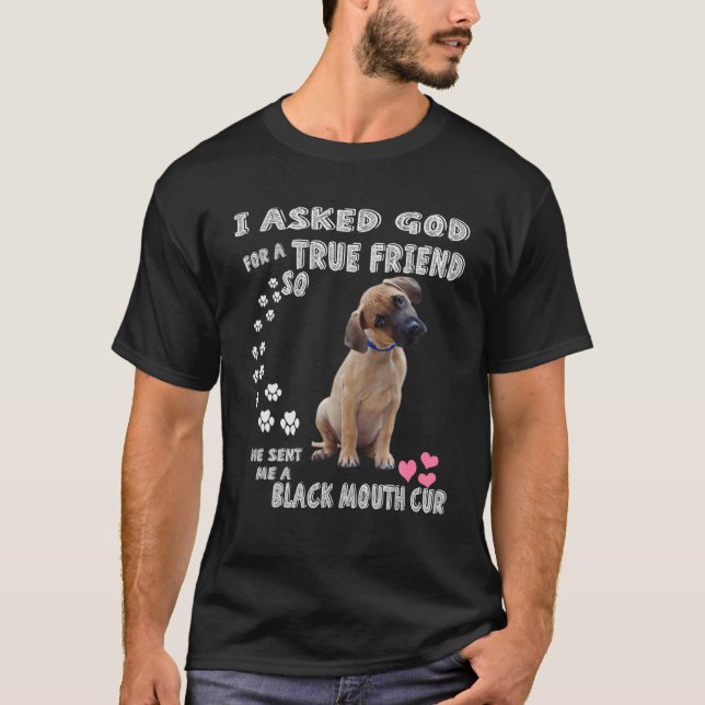 Gult Black Mouth Hundälskare, Cute Southern Black T Shirt (Framsida)