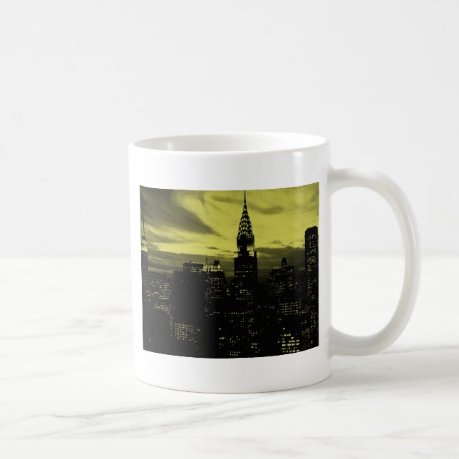 Gult Black New York City Kaffemugg (Höger)