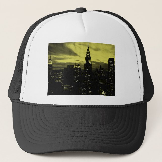 Gult Black New York City Keps (Framsida)