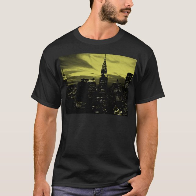 Gult Black New York City Tee Shirt (Framsida)