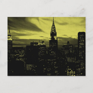 Gult Black New York City Vykort