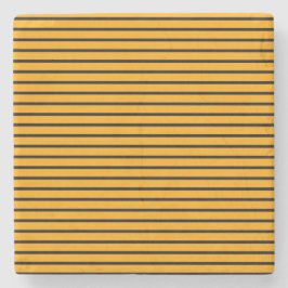 Gult Black Retro Rand Mönster Stenunderlägg