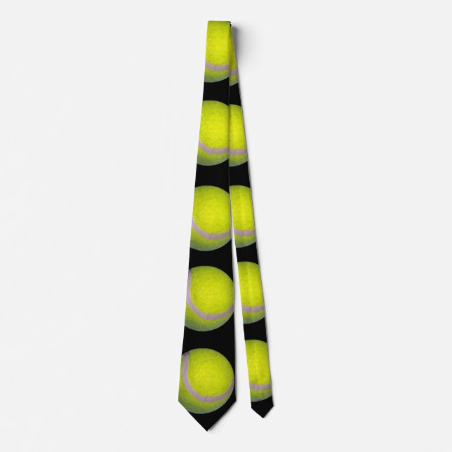 Gult Black Tennis Boll Mönster, Slips (Framsida)