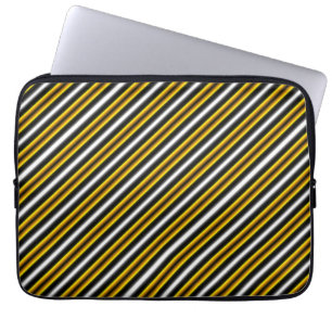 Gult Black White Rainbow Rand Laptop Fodral