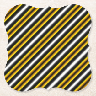 Gult Black White Rainbow Rand Underlägg Papper