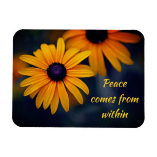 Gult Blackeyed Susan Garden Flower Motivational Magnet