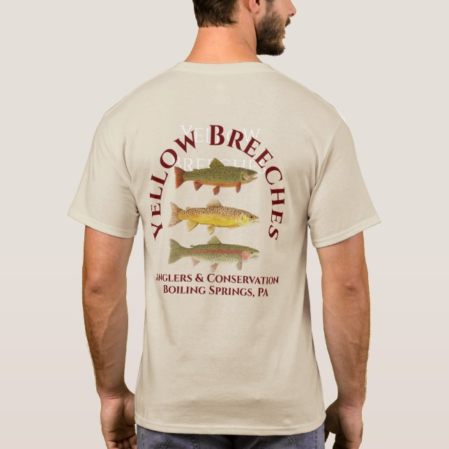 Gult Bläddrar Angler Shirt T (Baksida)