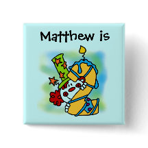 Gult/blått ljus - knapp 2:a födelsedagen