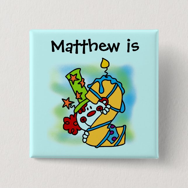 Gult/blått ljus - knapp 2:a födelsedagen (Framsida)