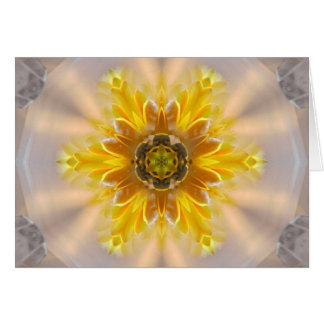 Gult Blessens blomma Hälsningskort
