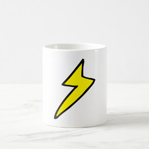 Gult Blixt Bolt Kaffemugg