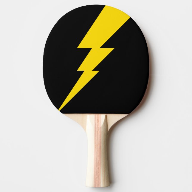 Gult Blixt Bolt Pingisracket (Framsidan)
