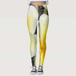 Gult Blombalkar Leggings