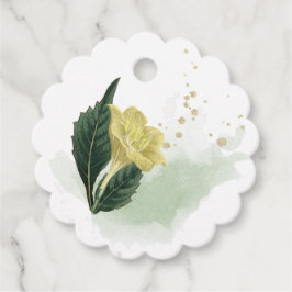 gult blomgreenery-favorittagg gåvor etiketter