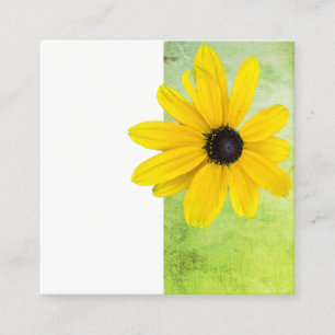 gult Blomkål, grön och vit minimalistisk Fyrkantigt Visitkort