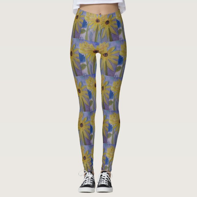 Gult Blomkål Leggings (Framsida)