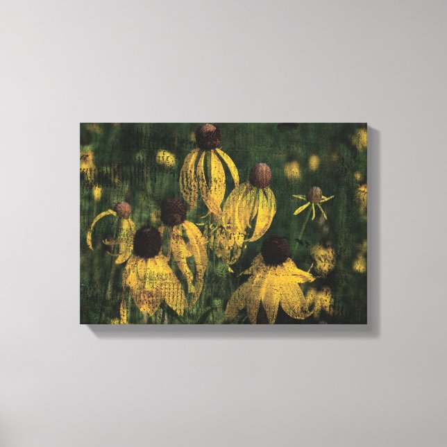 Gult blomma canvastryck (Framsida)