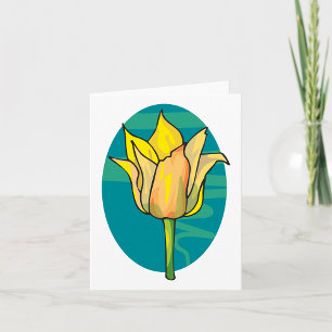 Gult blomma kort