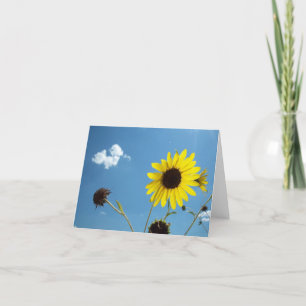 Gult blomma kort
