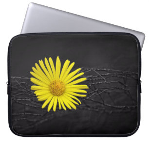 Gult blomma laptop fodral