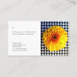 Gult blomma på houndstooth