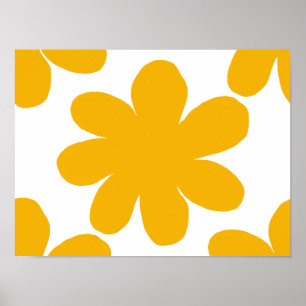 Gult blomma poster