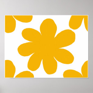 Gult blomma poster