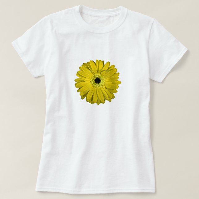 Gult blomma t-shirt (Design framsida)