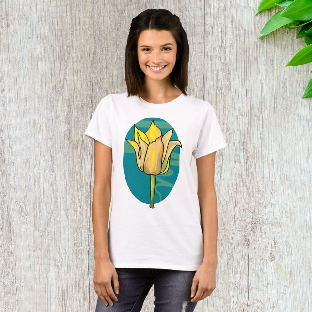 Gult blomma t shirt (Skapare uppladdad)