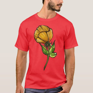 Gult blomma t shirt