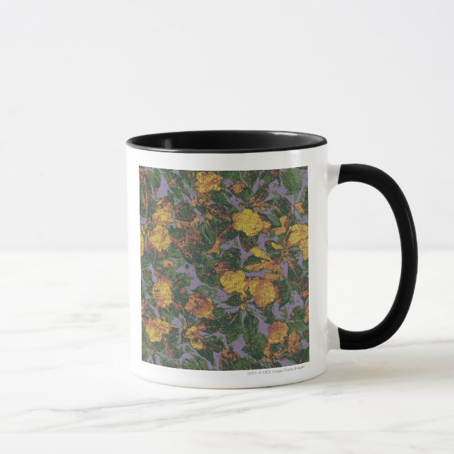 Gult blommakamouflagemönster mugg (Höger)