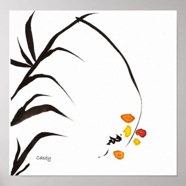 Gult Blommars Art-utskrift Poster (Framsidan)