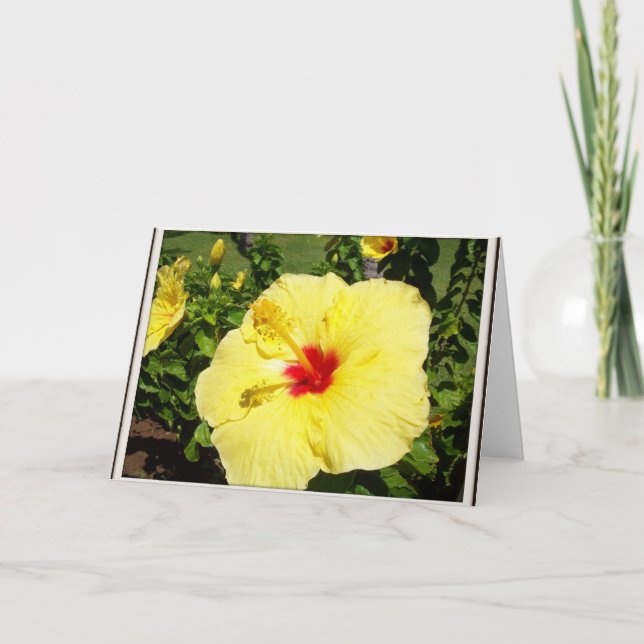 Gult blommasympatikort kort (Framsida)