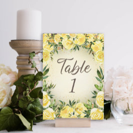Gult Blommigt Bröllop Bord