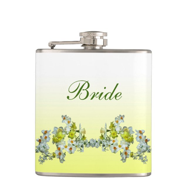 Gult Blommigt Bröllop Brides Fickplunta (Framsidan)
