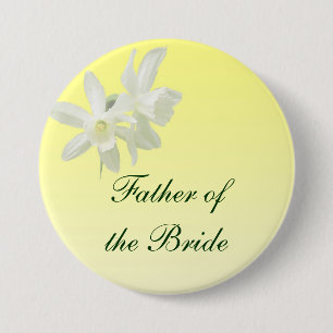 Gult Blommigt Bröllop Far i Bride Pin Knapp
