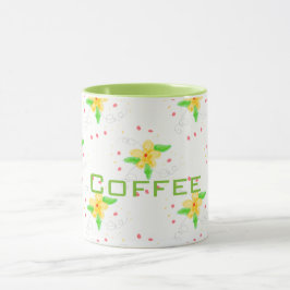 Gult Blommigt Coffee Mugg