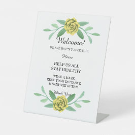 Gult Blommigt Greenery Foliage Bröllop Safety