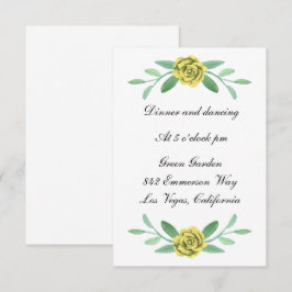 Gult Blommigt Greenery Foliage Wedding Reception