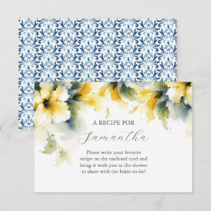 Gult Blommigt Hibiscus Recept för Bride Tilläggskort