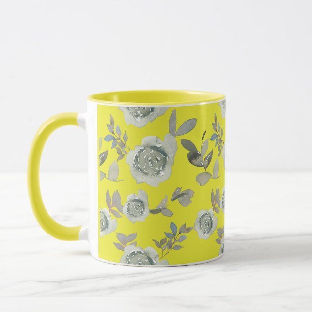 Gult Blommigt Mugg  (Vänster)