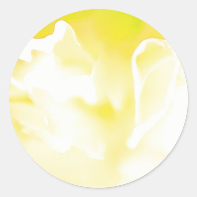 Gult Blommigt Skriv ut etikett (Framsida)