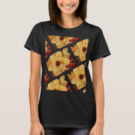 Gult Blommigt T Shirt Bright och Söt